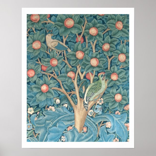 Das Woodpecker-Tapisserie, Details der Spechte Poster (Vorne)