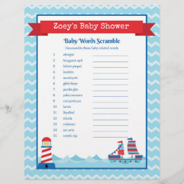 Das Word Scramble Nautical Theme Baby Shooting Gam