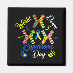 Das World Down Syndrome Day Awareness Socks Down R Magnet