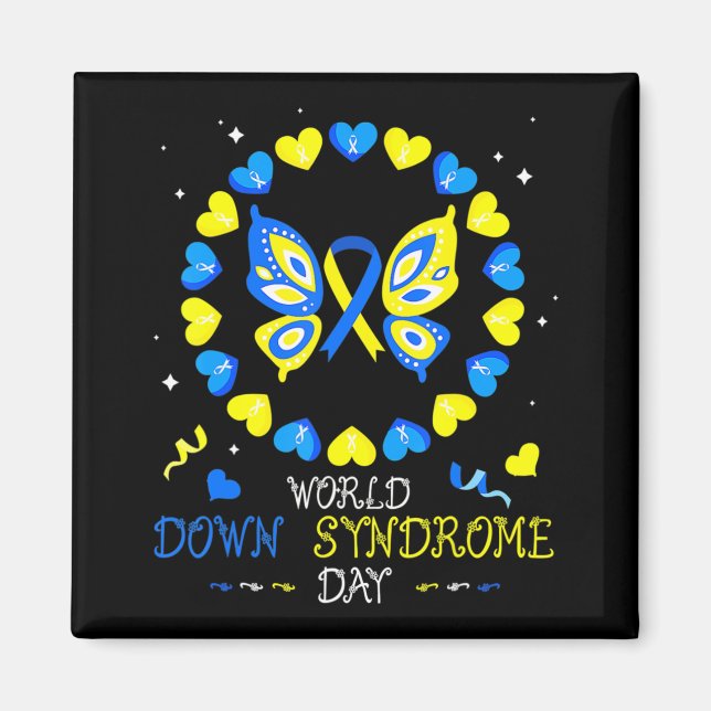 Das World Down Syndrome Day Awareness Socks Down R Magnet (Vorne)