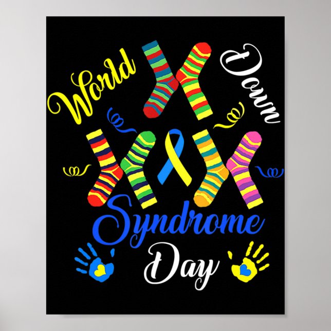 Das World Down Syndrome Day Awareness Socks Down R Poster (Vorne)