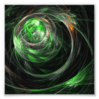 Das World Green Abstrakt Art Foto Print