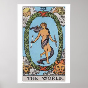 Das World Tarot Card Poster