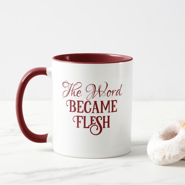 Das Wort Bibel Verse Evangelium von John Christlic Tasse (Mit Donut)