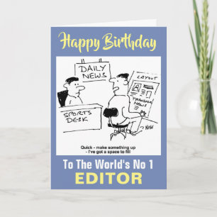 Das Wort ist Chefredakteur Nr. 1 - Herzlichen Glüc Karte