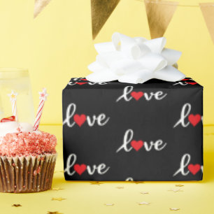 Das Wort Love-Wrapapier Geschenkpapier