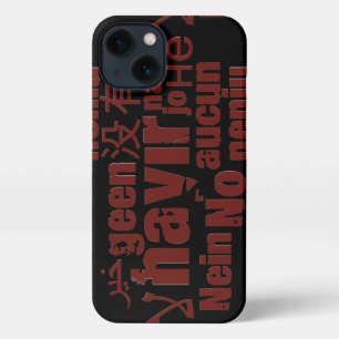 Das Wort "Nein" in verschiedenen Sprachen iPhone 13 Hülle