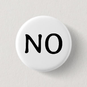 Das Wort Nein Statement Text Minimalist Schwarz We Button