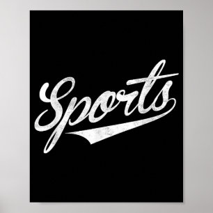 Das Wort Sport Ein lustiges ironisches Design, das Poster