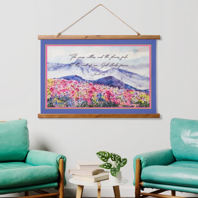 Das Wort unseres Gottes steht Wandteppich Mit Holzrahmen (Wohnzimmer)