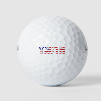 Das Wort "Wahrheit" mit amerikanischer Flagge Golfball