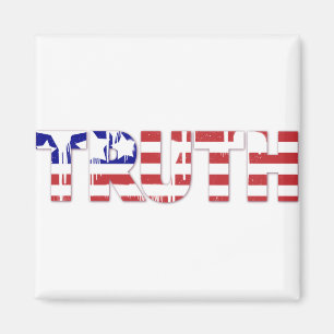 Das Wort "Wahrheit" mit amerikanischer Flagge Magnet