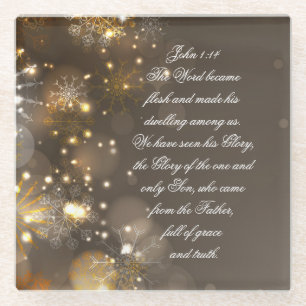 Das Wort wurde zu Fleisch Bibel Verse, John 1:14 Glasuntersetzer