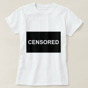 Das Wort zensierte Weiß beschriftet schwarzen T-Shirt