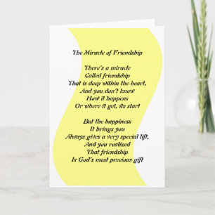 Das Wunder der Freundschaft Karte