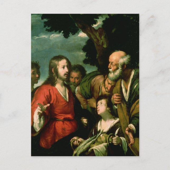 Das Wunder der Liebe und der Fische, c.1630 Postkarte (Vorderseite)