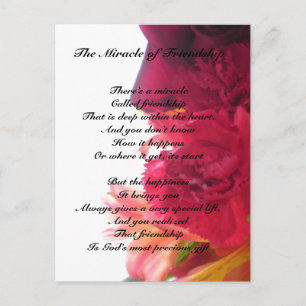 Das Wunder der Postkarte der Freundschaft