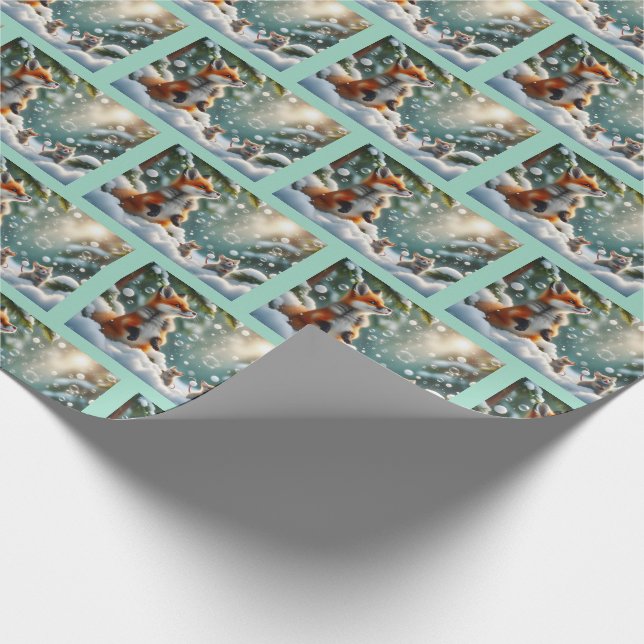 Das Wunder der Schnee-Blasen-Verpackung Geschenkpapier (Ecke)