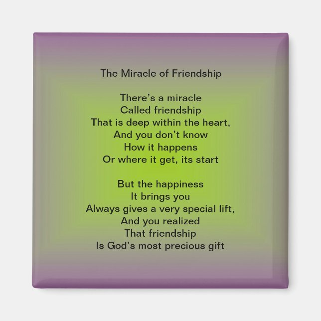 Das Wunder des Freundschaftsmagneten Magnet (Vorne)