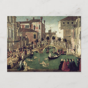 Das Wunder des Kreuzes auf der Brücke San Lorenzo Postkarte