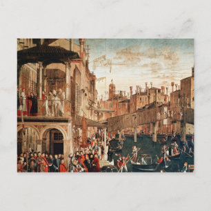 Das Wunder des Relikts des Wahren Kreuzes Postkarte