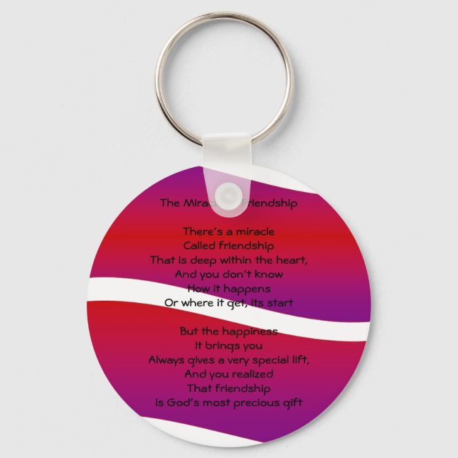 Das Wunder des Schlüsselanhängers der Freundschaft Schlüsselanhänger (Vorderseite)