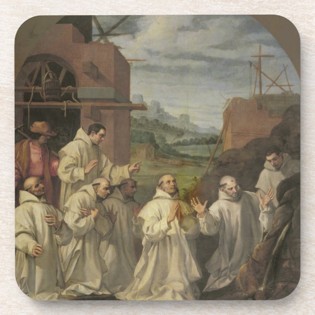 Das Wunder des Wassers entspringend einem Stein Untersetzer (Vorderseite)