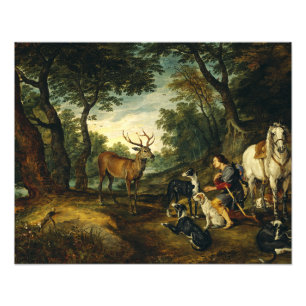 Das Wunder von Saint Hubert von Peter Paul Rubens Fotodruck