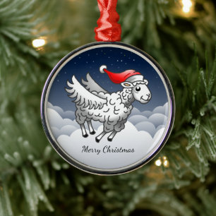 Das wunderbare Weihnachtslamm Ornament Aus Metall
