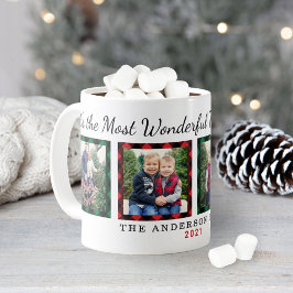 Das wunderbarste Karierte Weihnachtsfest-Foto der  Tasse
