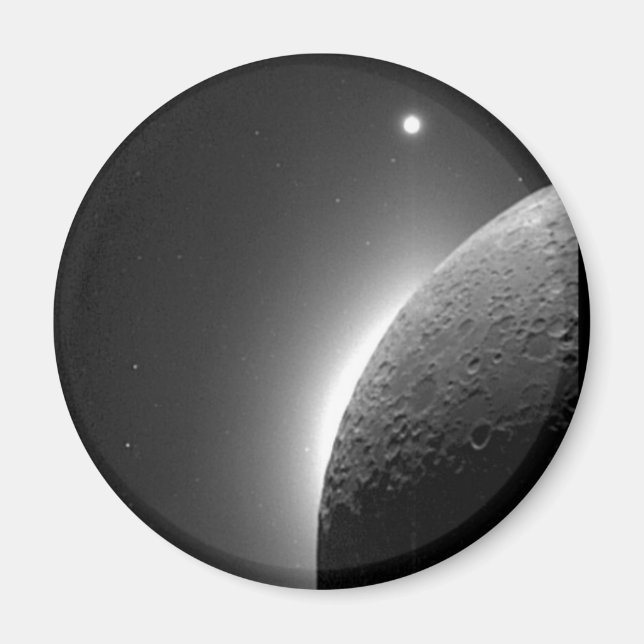 Das wunderschöne Bild der NASA, der Mond leuchtet  Magnet (Vorne)