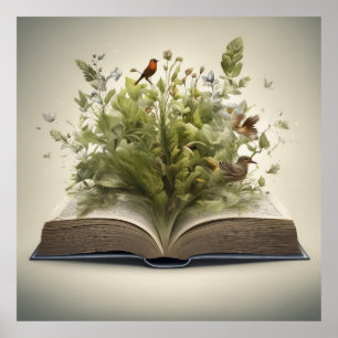 Das wunderschöne offene Buch Poster