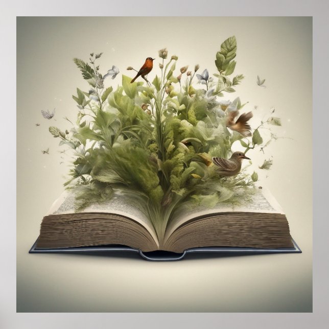 Das wunderschöne offene Buch Poster (Vorne)