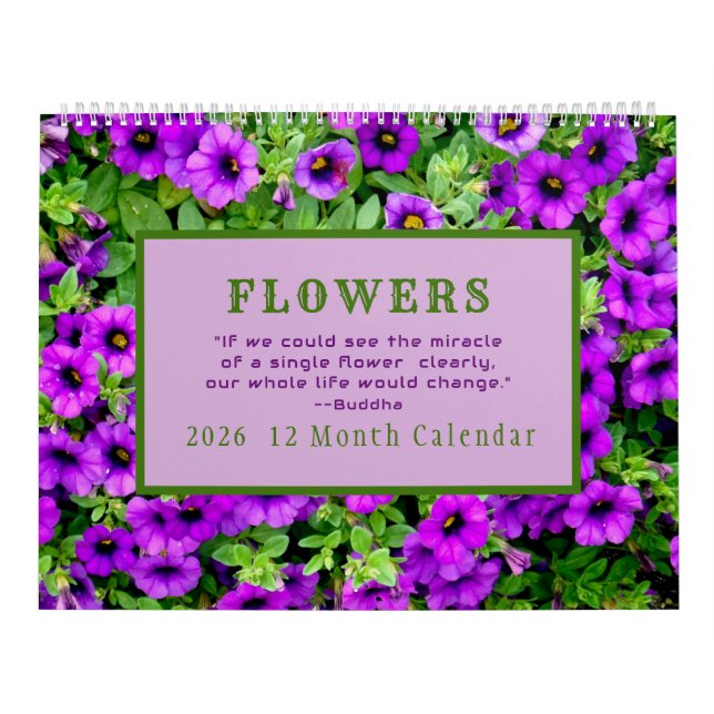 "DAS WUNKEL DER BLUME" 12 MONAT KALENDER 2026 (Titelbild)