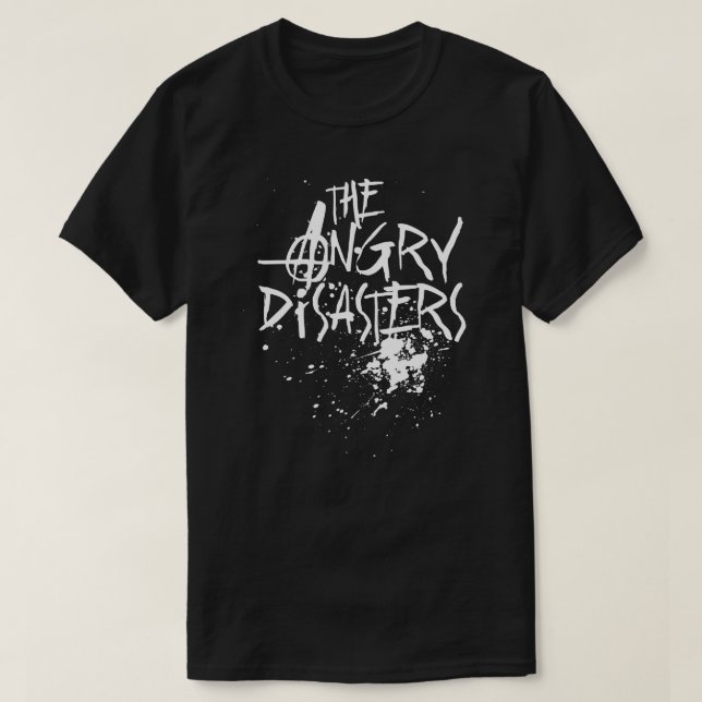 Das wütende schwarze T-Shirt der Desaster (Design vorne)