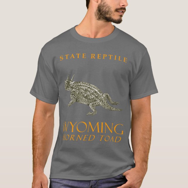 Das Wyoming Territory Reptile the Horned Toad T-Shirt (Vorderseite)