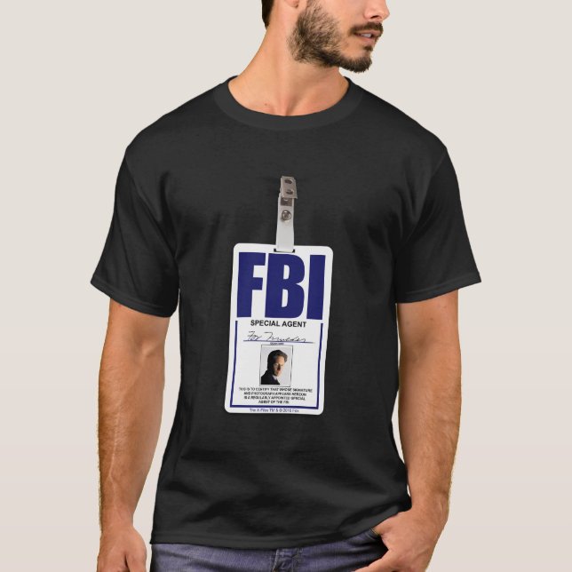 Das X-Files Mulder-Abzeichen T-Shirt (Vorderseite)