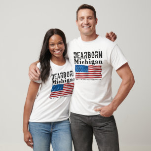 Das XL der Männer - Lange Hülse Dearborn, MI - T-Shirt