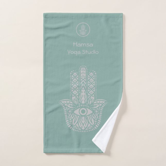 Das Yoga Studio Hamsa von Seafoam Green ist indivi Handtuch (Handtuch)