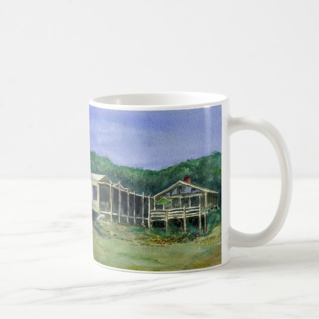 Das Zack Haus, Leuchtturm-Straße durch Arnold Zack Kaffeetasse (Rechts)