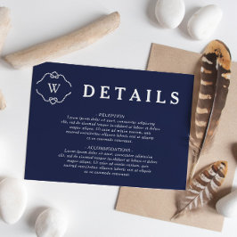 Das Zählen der Details zur Hochzeit von Knoten Begleitkarte