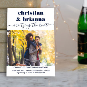 Das Zählen der Verlobung für das Knot Elegante Scr Einladung