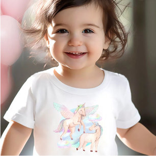 Das zaubernde fliegende Einhorn Baby T-shirt