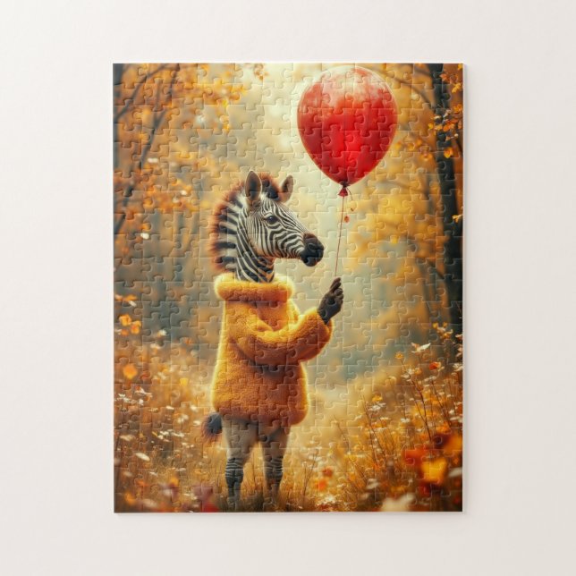 Das Zebra und der rote Ballon Puzzle (Vertikal)