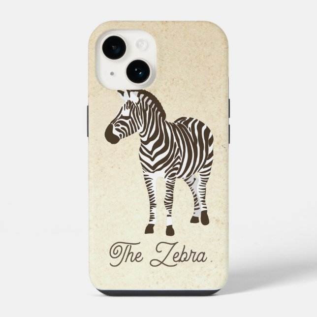 Das Zebrafarbblock iPhone Hülle (Rückseite)