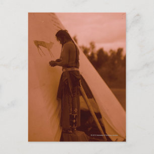 Das Zeichen seiner Medizin zeichnen Postkarte