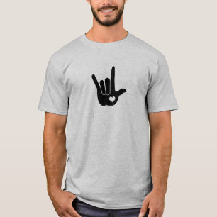 Das Zeichen-SprachLiebe-HandT - Shirt der Männer