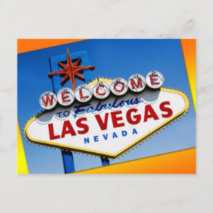 Das Zeichen "Willkommen bei Fabulous Las Vegas" Postkarte