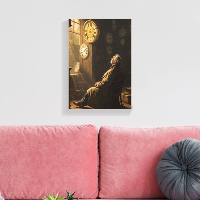 Das Zeitgewicht Leinwanddruck (Insitu (Wohnzimmer))