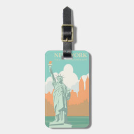 Das zeitlose New York: Freiheitsstatue in der Stad Gepäckanhänger